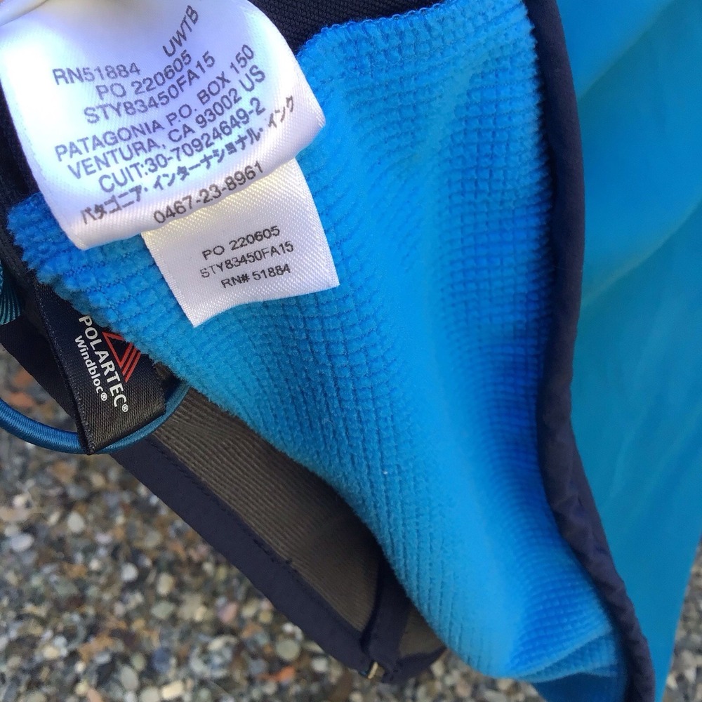 Patagonia Adze Hybrid Soft Shell Jacket Men's Small Blue Polartec - Picture 11 of 12